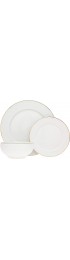 Gold Trimmed 18-Piece Dinnerware Set Coquille by Godinger Service for 6