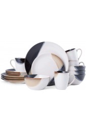 Gourmet Basics by Mikasa Caden 16-Piece Dinnerware Set Service for 4 ,Assorted