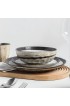 Stone Lain Lucy Porcelain 16-Piece Round Dinnerware Set Beige
