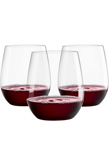 20oz Plastic Wine Glasses Set of 12 | Stemless Wine Cups Clear Plastic Unbreakable Wine Glasses Disposable Reusable Shatterproof Recyclable and BPA-Free