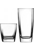 Anchor Hocking Rio Small and Large Drinking Glasses Set of 16 Clear 80850L13