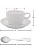 Aozita Espresso Cups and Saucers with Espresso Spoons Stackable Espresso Mugs,12-piece 2.5-Ounce Demitasse Cups Protective Packaging