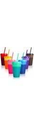 Color Changing Cups with Lids & Straws 12 oz Reusable Cute Plastic Tumbler Bulk 7 Pack Kids Small Funny Travel Straw Tumblers  Adults Iced Cold Drinking Party Cup