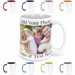 Custom Photo Coffee Mugs 15 oz Personalized Mugs w  Picture Text Name Personalized Gifts for V Day Boyfriend Girlfriend Office Christmas Gifts Custom Mugs with Pictures Taza Personalizadas