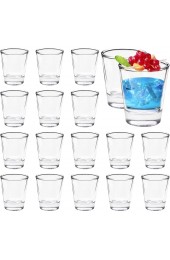 Farielyn-X 16 Pack 1.5-Ounce Heavy Base Shot Glass Set Whiskey Shot Glass Clear Glass