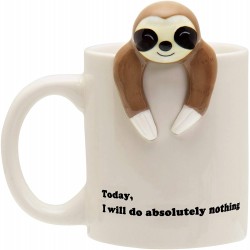 Funny Sloth Coffee Mug Cute Sloth Gifts For Women and Men 3D Coffee Mugs Will do absolutely nothing