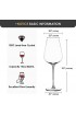 Hand Blown Italian Style Crystal Bordeaux Wine Glasses Great Gift Packaging Red Wine Glasses Lead-Free Premium Crystal Clear Glass Set of 4-18 Ounce