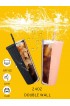 Matte Studded Double Wall Water Tumbler with Lid and Straw 24OZ Reusable Personalized DIY Ice Coffee Cold Cup Black