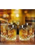 OPAYLY Crystal Whiskey Glasses Set of 4 Rocks Glasses 10 oz Old Fashioned Tumblers for Drinking Scotch Bourbon Whisky Cocktail Cognac Vodka Gin Tequila Rum Liquor Rye Gift for Men Women at Home Bar