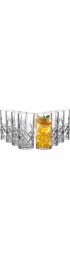 Royalty Art Kinsley Tall Highball Glasses Set of 8 12 Ounce Cups Textured Designer Glassware for Drinking Water Beer or Soda Trendy and Elegant Dishware Dishwasher Safe Highball