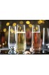 Stemless Champagne Flutes by Kook Durable Glass Mimosa Cocktail Glasses Set Prosecco Wine Flute Water Glasses Highball Glass Bar Glassware Toasting Wedding Glasses Set of 8 10.5oz