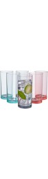 US Acrylic Classic 16 ounce Premium Quality Plastic Water Tumblers in Coastal Mist Colors | Set of 6 Drinking Cups | Reusable BPA-free Made in the USA Top-rack Dishwasher Safe