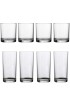 US Acrylic Classic 8 piece Premium Quality Plastic Tumblers in Clear | 4 each: 12 ounce Rocks and 16 ounce Water Drinking Cups | Reusable BPA-free Made in the USA Top-rack Dishwasher Safe