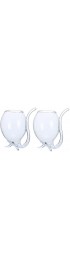 Vampire Glass Cup with Built-in Straw for Juice Wine 300ml 10oz 2 Pack