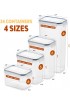 24 Pack Airtight Food Storage Container Set BPA Free Clear Plastic Kitchen and Pantry Organization Canisters with Durable Lids for Cereal Dry Food Flour & Sugar Labels Marker & Spoon Set