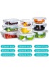 Bayco Glass Storage Containers with Lids 9 Sets Glass Meal Prep Containers Airtight Glass Food Storage Containers Glass Containers for Food Storage with Lids BPA-Free & Leak Proof