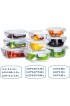 Bayco Glass Storage Containers with Lids 9 Sets Glass Meal Prep Containers Airtight Glass Food Storage Containers Glass Containers for Food Storage with Lids BPA-Free & Leak Proof