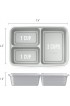 Bentgo Prep 3-Compartment Meal-Prep Containers with Custom-Fit Lids Microwaveable Durable Reusable BPA-Free Freezer and Dishwasher Safe Food Storage Containers 10 Trays & 10 Lids Silver