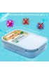 Bento Box,MISS BIG Bento Box for Kids,Ideal Leak Proof Lunch Box Kids,Mom’s Choice Kids Lunch Box No BPAs and No Chemical Dyes,Microwave and Dishwasher Safe Lunch ContainersBlue
