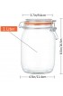 Encheng 32 oz Glass Jars With Airtight Lids And Leak Proof Rubber Gasket,Wide Mouth Mason Jars With Hinged Lids For Kitchen Canisters 1000ml Glass Storage Containers 4 Pack …