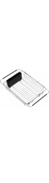 Expandable Dish Drying Rack Over The Sink Dish Drainer Dish Rack in Sink or On Counter with Utensil Silverware Storage Holder Rustproof Stainless Steel