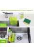 JIANYI Kitchen Sponge Holder Stainless Steel Sink Caddy Organizer Rustproof & Durable Brush Soap Dishwashing Liquid Drainer Basket