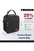 Lunch Box for Men Women Adults Small Lunch Bag for Office Work School Reusable Portable Lunchbox Black