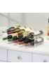 mDesign Plastic Free-Standing Water Bottle and Wine Rack Storage Organizer for Kitchen Countertops Table Top Pantry Fridge Stackable Holds 5 Bottles Each 2 Pack Clear