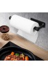 Paper Towel Holder,Paper Towel Holder Under Cabinet Bulk- Self-Adhesive,Paper Towel Holder Wall Mount Both Available in Adhesive and Screws,Stainless Steel Paper Towel Holder Sturdy and DurableBlack