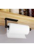Paper Towel Holder,Paper Towel Holder Under Cabinet Bulk- Self-Adhesive,Paper Towel Holder Wall Mount Both Available in Adhesive and Screws,Stainless Steel Paper Towel Holder Sturdy and DurableBlack