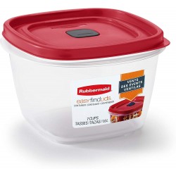 Rubbermaid Easy Find Lids 7-Cup Food Storage and Organization Container Racer Red