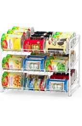 SimpleHouseware Stackable Can Rack Organizer White