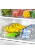 Vtopmart 2 Pack Plastic Fridge Water Bottle Storage Organizer Bins Drink and Soda Can Holder for Refrigerator and Freezer BPA Free Clear
