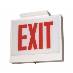 Emergency & Exit Lights| Lithonia Lighting Chicago approved, Steel Exit Red LED Hardwired Exit Light - IO35129