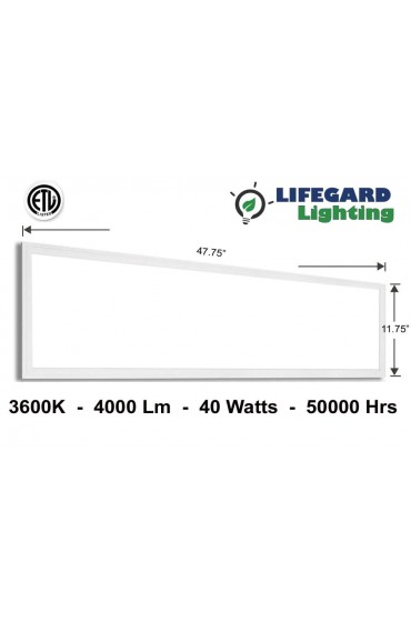 LED Panel Lights| LIFEGARD 4-ft x 1-ft Warm White LED Panel Light (Pallet Of 40) - AY55154