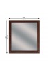 | allen + roth Wrightsville 28-in W x 30-in H Mahogany Rectangular Framed Bathroom Mirror - LS20983