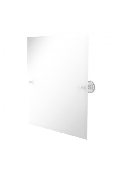 | Allied Brass Prestige Regal 21-in W x 26-in H Matte White Rectangular Frameless Bathroom Mirror - OH74245