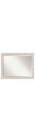 | Amanti Art Alexandria White Wash Frame Collection 45.12-in W x 35.12-in H Distressed White Rectangular Bathroom Mirror - DS55256