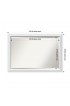 | Amanti Art Blanco White Frame Collection 40-in W x 28-in H Satin White Rectangular Bathroom Mirror - SR98424