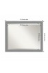 | Amanti Art Brushed Nickel Frame Collection 31.5-in W x 25.5-in H Brushed Silver Rectangular Bathroom Mirror - NZ10725