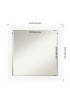 | Amanti Art Cabinet White Frame Collection 23.25-in W x 23.25-in H Matte White Square Bathroom Mirror - TO32938