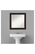 | Amanti Art Carlisle Espresso Frame Collection 24-in W x 24-in H Matte Brown Square Framed Bathroom Mirror - GU35669
