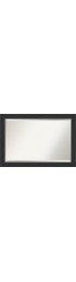 | Amanti Art Corvino Black 41-in W x 29-in H Satin Black Rectangular Bathroom Mirror - LI81343