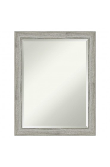 | Amanti Art Dove Greywash Frame Collection 21.5-in W x 27.5-in H Distressed Grey Rectangular Bathroom Mirror - ZX10864