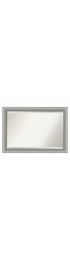 | Amanti Art Elegant Brushed Pewter Frame Collection 40.75-in W x 28.75-in H Pewter Silver Rectangular Bathroom Mirror - GT40253