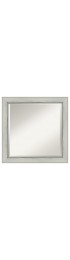 | Amanti Art Flair Silver Patina Frame Collection 24-in W x 24-in H Black,Silver Square Bathroom Mirror - FY09211