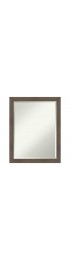 | Amanti Art Hardwood Mocha Narrow Frame Collection 20.88-in W x 26.88-in H Matte Brown Rectangular Framed Bathroom Mirror - YO67558