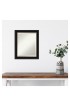 | Amanti Art Manhattan Black Frame Collection 19.75-in W x 23.75-in H Glossy Black,Gold Rectangular Bathroom Mirror - AL96717