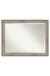 | Amanti Art Mezzanine Antique Silver 45.38-in W x 35.38-in H Antique Silver Rectangular Bathroom Mirror - FB28411