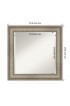 | Amanti Art Mezzanine Antique Silver Frame Collection 25.38-in W x 25.38-in H Antique Bronze,Silver Square Bathroom Mirror - WM37047